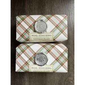 Michel Design Works Christmas Vintage Plaid 8.7oz Large Shea Butter Soap Bar (2)